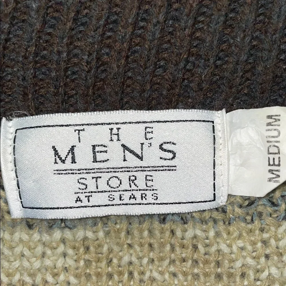 Men's Patterned Sweater - Black, Brown, Cream